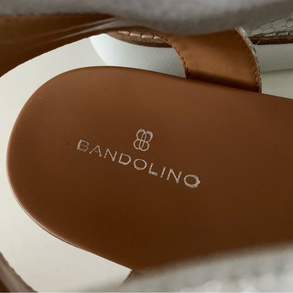 Bandolino Anly Silver Low Wedge Sport Sandals Size US 10 M - Picture 2 of 9